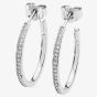 Lucy Quartermaine Silver Skinny Drip Medium Hoop Earrings SDER3