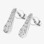 Lucy Quartermaine Silver Skinny Drip White Topaz Stud Earrings SDS1