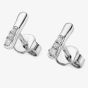 Lucy Quartermaine Silver Skinny Drip White Topaz Mini Stud Earrings SDS2