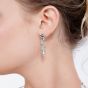Lucy Quartermaine Silver 4 Splash Dropper Earrings SER3