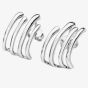 Lucy Quartermaine Silver Waterfall 4 Hoop Stud Earrings WFS1