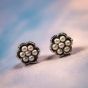 Lucy Quartermaine Silver Royal Pearl Freshwater Pearl Flower Stud Earrings RS1