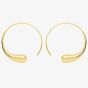 Lucy Quartermaine Gold Vermeil Large Luna Threader Hoop Earrings LER1G