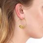 Lucy Quartermaine Gold Vermeil Large Luna Threader Hoop Earrings LER1G