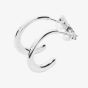 Lucy Quartermaine Drop Silver Mini Hoop Earrings DER17