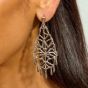 Lucy Quartermaine Sterling Silver Element Web Dropper Earrings ELER6