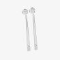 Lucy Quartermaine Silver Crystal Linear Drop Earrings ADER2
