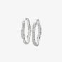Lucy Quartermaine Silver Hula Medium Hoop Earrings HER3