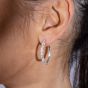 Lucy Quartermaine Silver Hula Medium Hoop Earrings HER3