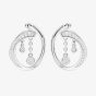 Lucy Quartermaine Volcan White Topaz Loop Earrings VER4