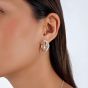 Lucy Quartermaine Volcan White Topaz Loop Earrings VER4
