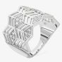 Lucy Quartermaine Silver Art Deco Full Triangle Ring ADR9