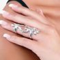 Lucy Quartermaine Silver Splash Armour Ring SR6