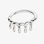Lucy Quartermaine Silver Waterfall Five Drop Fashion Ring WFR1M