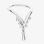 Lucy Quartermaine Silver Waterfall Wishbone Ring WFR2L