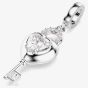 Swarovski Idyllia Rhodium Plated Crystal Heart Key Charm 5742957
