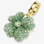 Swarovski Idyllia 18ct Gold Tone Plated Green Crystal Clover Charm 5743130