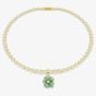 Swarovski Idyllia 18ct Gold Tone Plated Green Crystal Clover Charm 5743130