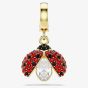 Swarovski Idyllia 18ct Gold Tone Plated Crystal Ladybird Charm 5743138