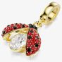 Swarovski Idyllia 18ct Gold Tone Plated Crystal Ladybird Charm 5743138