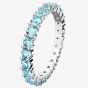 Swarovski Matrix Blue Cubic Zirconia Full Eternity Ring 5658671