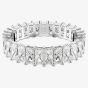 Swarovski Matrix Rhodium Plated Cubic Zirconia Full Eternity Ring 569341