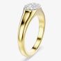 Swarovski Dextera Octagon Gold Tone Plated White Crystal Ring 5732851