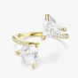 Swarovski Mesmera Gold Tone Plated Double Heart Zirconia Ring 5733477