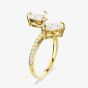 Swarovski Mesmera Gold Tone Plated Double Heart Zirconia Ring 5733477
