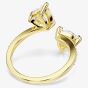 Swarovski Mesmera Gold Tone Plated Double Heart Zirconia Ring 5733477