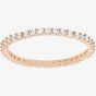 Swarovski Vittore Rose Gold Tone Crystal Band Ring 5093