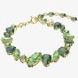 Swarovski Gema Gold Tone Mixed Cut Green Bracelet 5652822 M