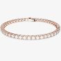 Swarovski Matrix White Rose Gold Plated Tennis Bracelet 5657659 M