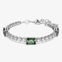 Swarovski Matrix Green Mixed Cuts Tennis Rhodium Plated Bracelet 5666422 (M)