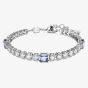 Swarovski Matrix Blue Mixed Cuts Tennis Rhodium Plated Bracelet 5666426 (M)