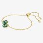 Swarovski Idyllia Green Mixed Cuts Clover Rhodium Plated Bracelet 5666585 (M)
