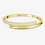 Swarovski Dextera Magnetic Closure Gold Tone Plated Hinged Bangle 5669498