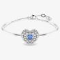 Swarovski Hyperbola Rhodium Plated Blue Heart Bracelet 5680393