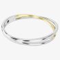 Swarovski Hyperbola Crossover Crystal Two Tone Bangle 5689720
