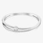 Swarovski Hyperbola Rhodium Plated Crossover Bangle 569122
