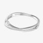 Swarovski Hyperbola Rhodium Plated Crossover Bangle 569122