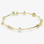 Swarovski Constella Gold Tone Plated Green & White Crystal Bracelet 5722478