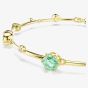 Swarovski Constella Gold Tone Plated Green & White Crystal Bracelet 5722478