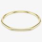 Swarovski Dextera Gold Tone Plated Small Octagon White Crystal Bangle 5724580