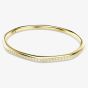 Swarovski Dextera Gold Tone Plated Small Octogan White Crystal Bangle 572458