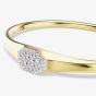 Swarovski Dextera Gold Tone Plated Round Cut Crystal Bangle 572459
