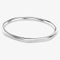 Swarovski Dextera Rhodium Platedctagon White Crystal Bangle 572522