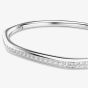 Swarovski Dextera Rhodium Platedctagon White Crystal Bangle 572522