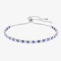 Swarovski Matrix Rhodium Plated Blue & White Zirconia Toggle Bracelet 5725854