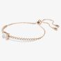 Swarovski Matrix Rose Gold Tone Plated White Zirconia Tennis Bracelet 5730706